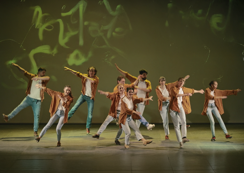 The Backstage Studio Tap Company during a performance.